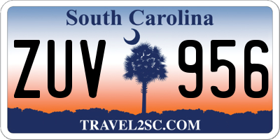 SC license plate ZUV956