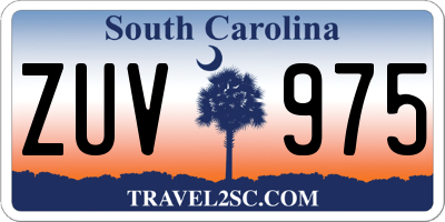 SC license plate ZUV975