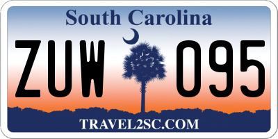 SC license plate ZUW095
