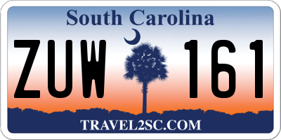 SC license plate ZUW161