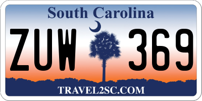 SC license plate ZUW369