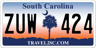 SC license plate ZUW424