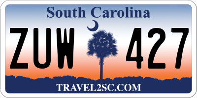 SC license plate ZUW427