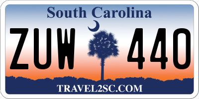 SC license plate ZUW440