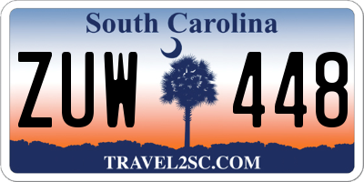 SC license plate ZUW448