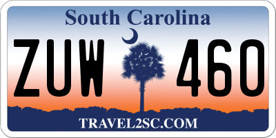 SC license plate ZUW460