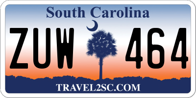 SC license plate ZUW464
