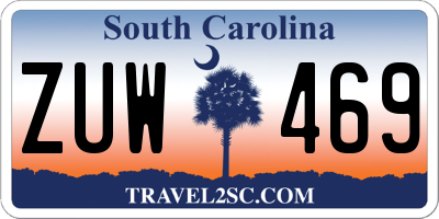 SC license plate ZUW469