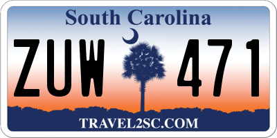 SC license plate ZUW471