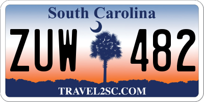 SC license plate ZUW482