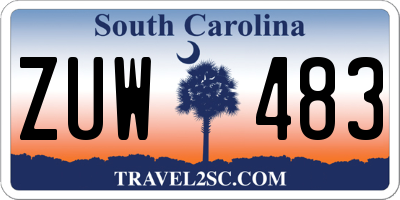 SC license plate ZUW483