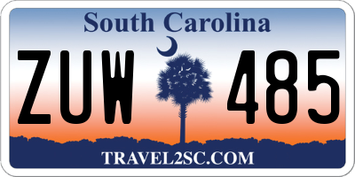 SC license plate ZUW485