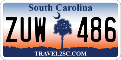 SC license plate ZUW486