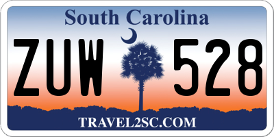 SC license plate ZUW528