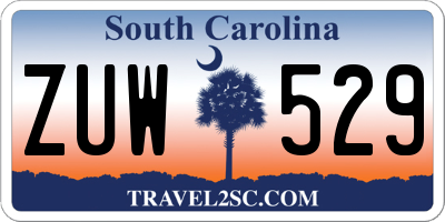 SC license plate ZUW529