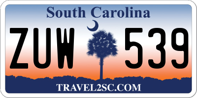 SC license plate ZUW539