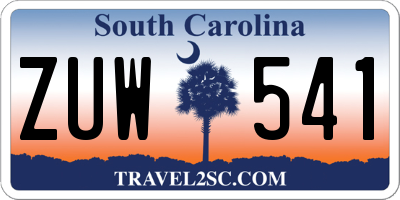 SC license plate ZUW541