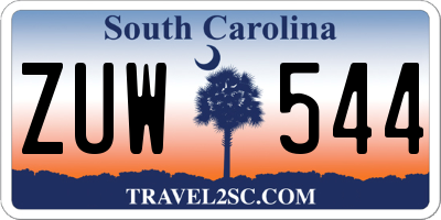 SC license plate ZUW544