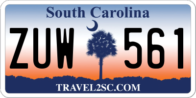 SC license plate ZUW561