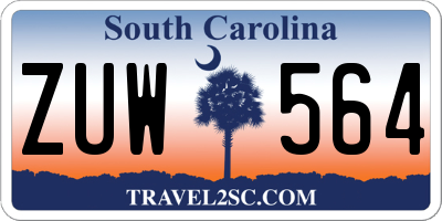 SC license plate ZUW564