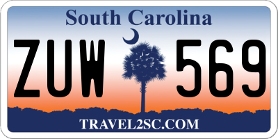 SC license plate ZUW569