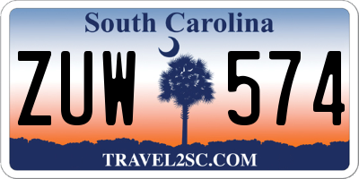 SC license plate ZUW574