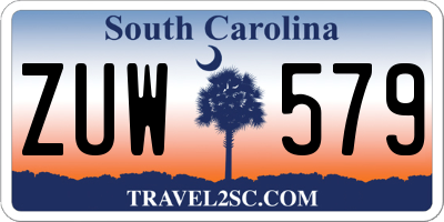 SC license plate ZUW579