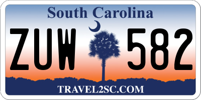 SC license plate ZUW582