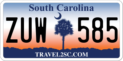 SC license plate ZUW585