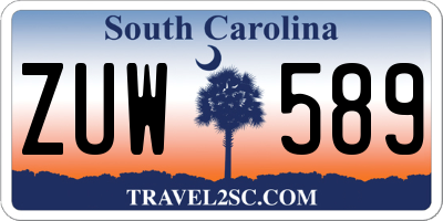 SC license plate ZUW589