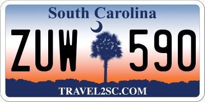 SC license plate ZUW590