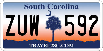SC license plate ZUW592