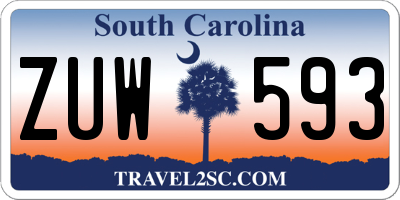 SC license plate ZUW593
