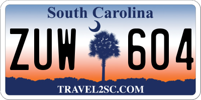 SC license plate ZUW604