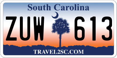 SC license plate ZUW613