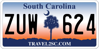 SC license plate ZUW624