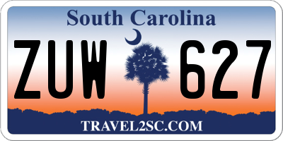 SC license plate ZUW627
