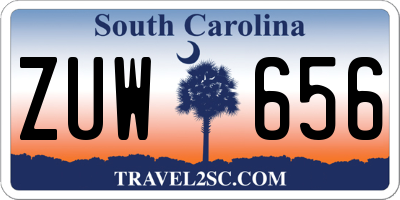 SC license plate ZUW656