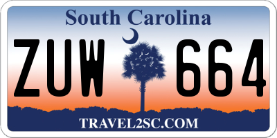 SC license plate ZUW664