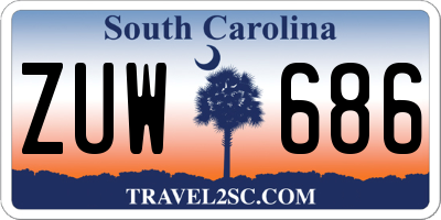 SC license plate ZUW686