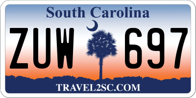 SC license plate ZUW697