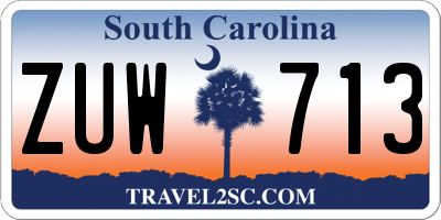 SC license plate ZUW713