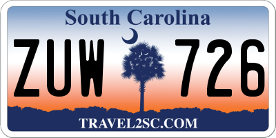 SC license plate ZUW726