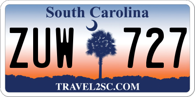 SC license plate ZUW727