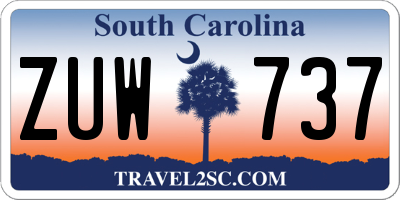 SC license plate ZUW737