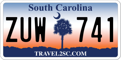 SC license plate ZUW741