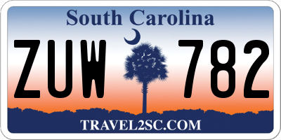 SC license plate ZUW782