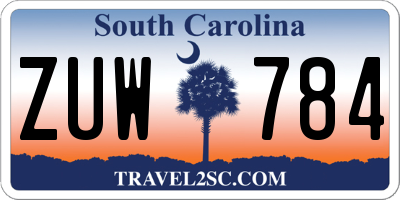 SC license plate ZUW784