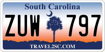SC license plate ZUW797