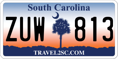 SC license plate ZUW813